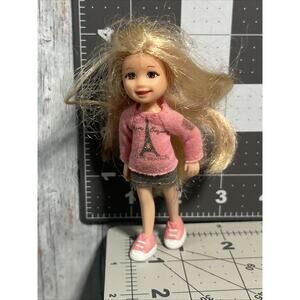 TY Li'l Ones oo lala Paris Olivia Girl Doll 4 inch 2009. Stain On Shirt